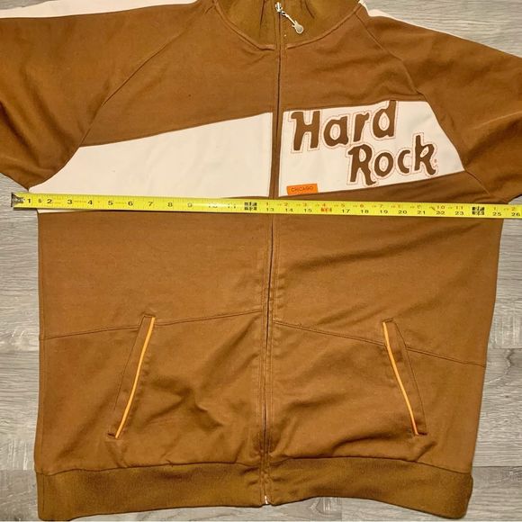 HARD ROCK CAFE Chicago Brown Zip Up Sweater (Size XL) - Picture 13 of 15